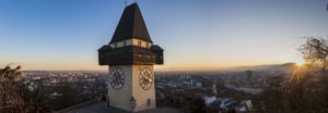 Meine Kanzlei mit Blick auf den Grazer Uhrturm